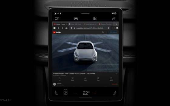 Vivaldi porta il browser Android sulla Polestar 2