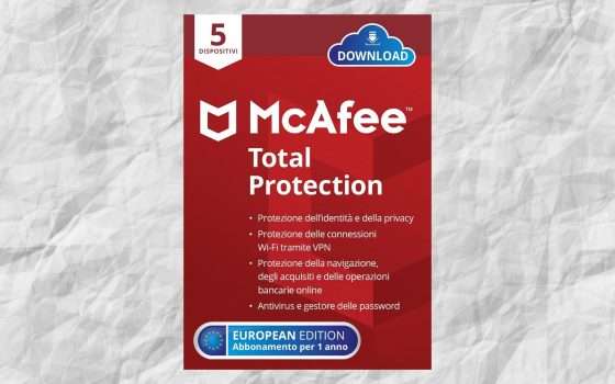 McAfee Total Protection e sei a prova di Virus (16€)