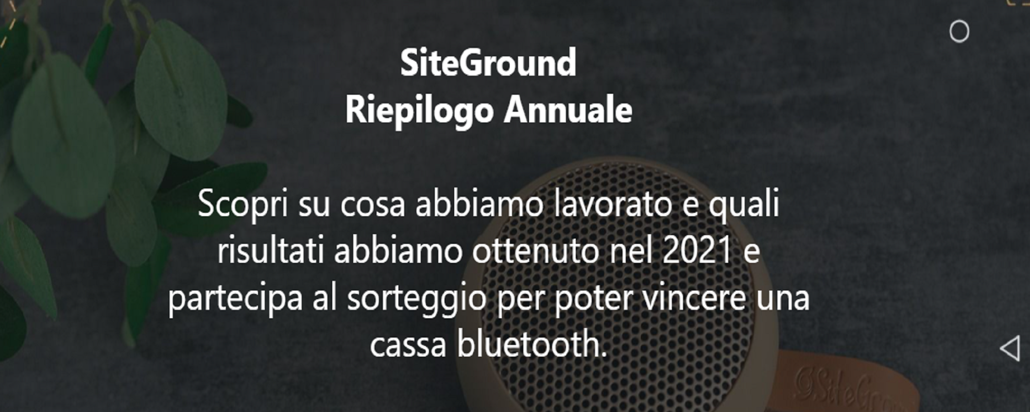 Siteground: vinci cassa Bluetooth con questo Quiz