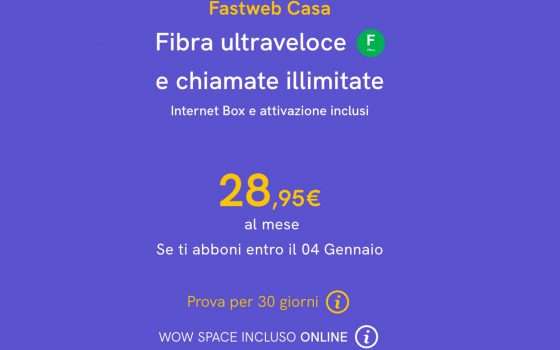 Fastweb NeXXt Casa: a 28,95€ fino a stasera!