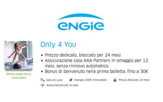 Engie Only 4 You: TARIFFA Luce e Gas, SCADE OGGI