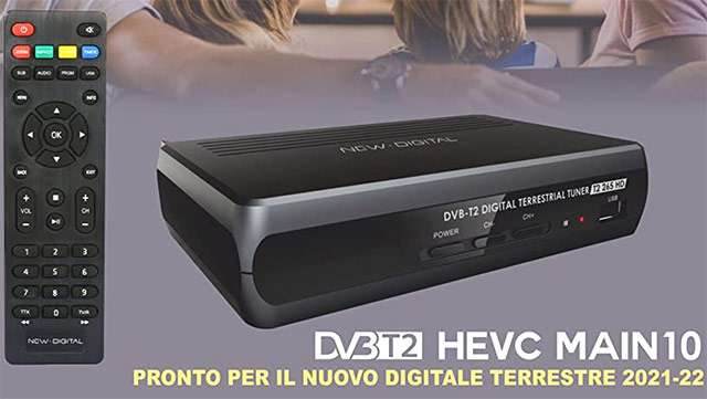 Il decoder DVB-T2 di New Digital