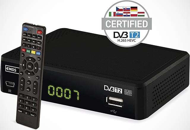 EMOS EM190-L, decoder DVB-T2 multifunzione per il nuovo digitale terrestre