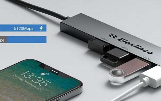 Multitasking alla mano con questo Hub USB C 4 in 1 (10€)