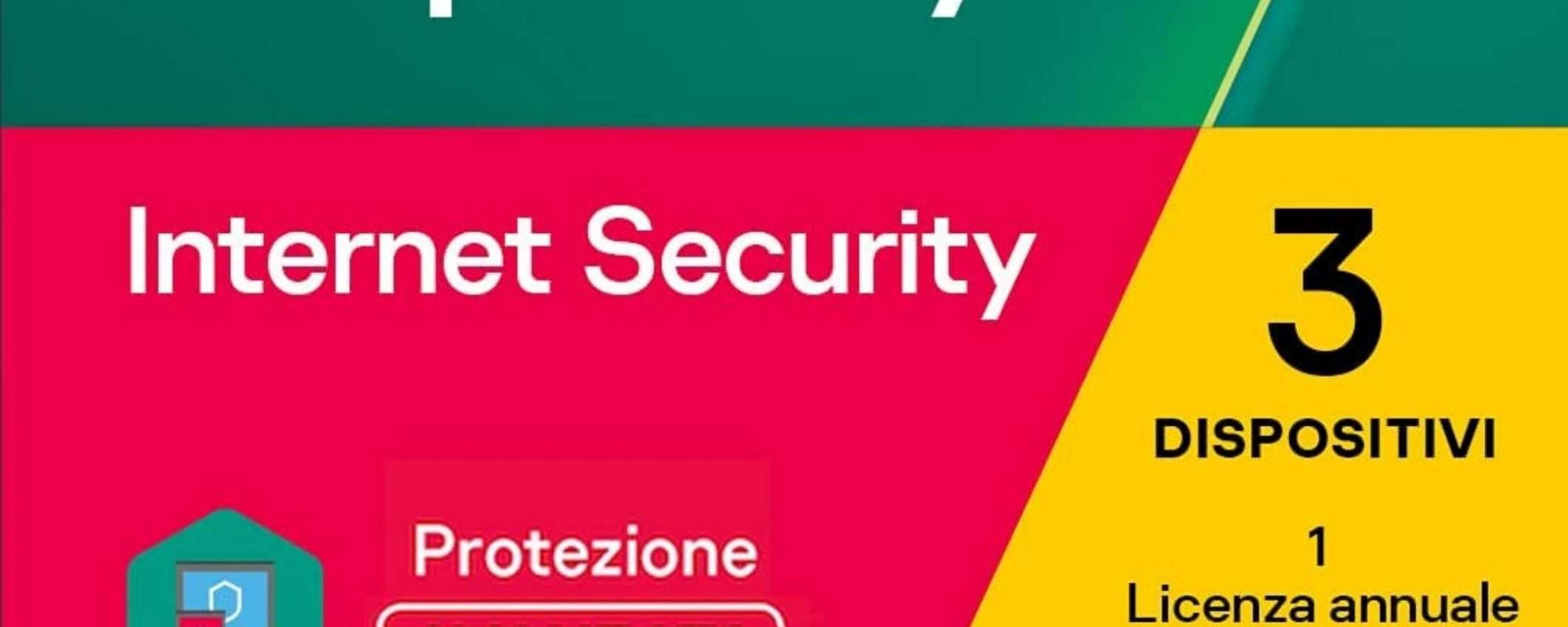 Kaspersky: 3 dispositivi al sicuro al prezzo di 1