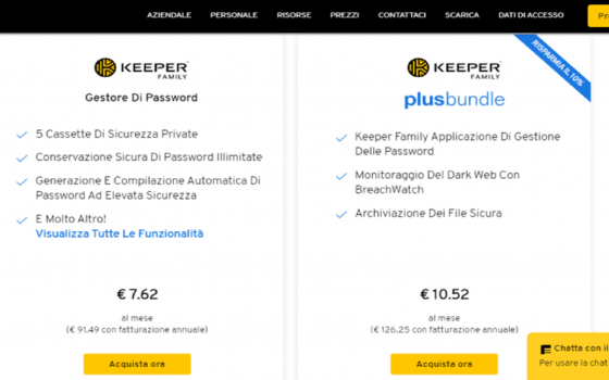 Keeper family Plus bundle: sconto del 10%!