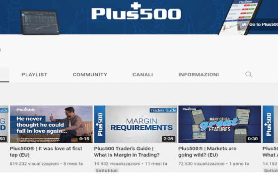 Plus500: su Youtube tanti video tutorial!