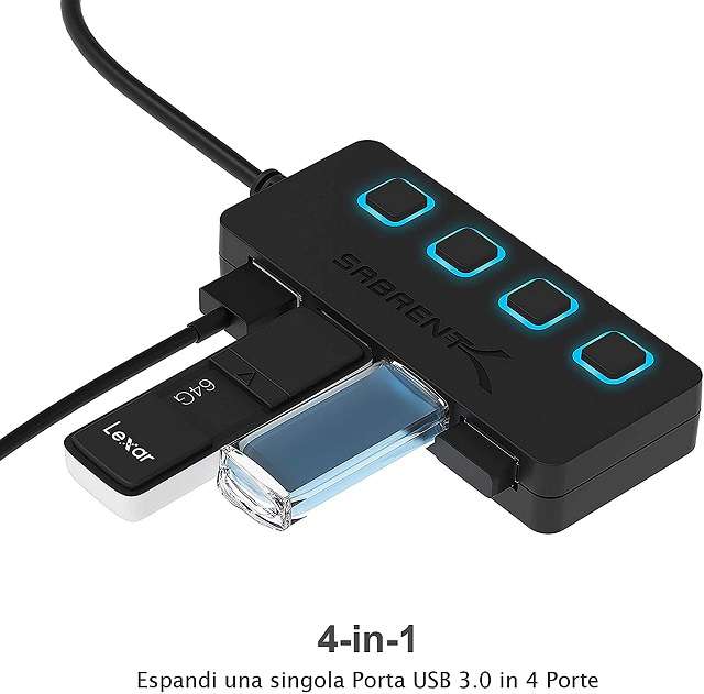 HUB USB Sabrent USB 3.0 - 1