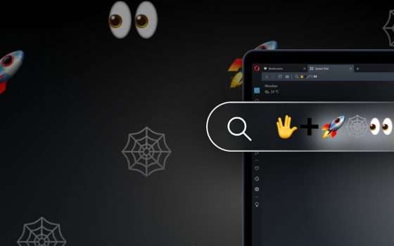 Browser Opera: indirizzi web con emoji