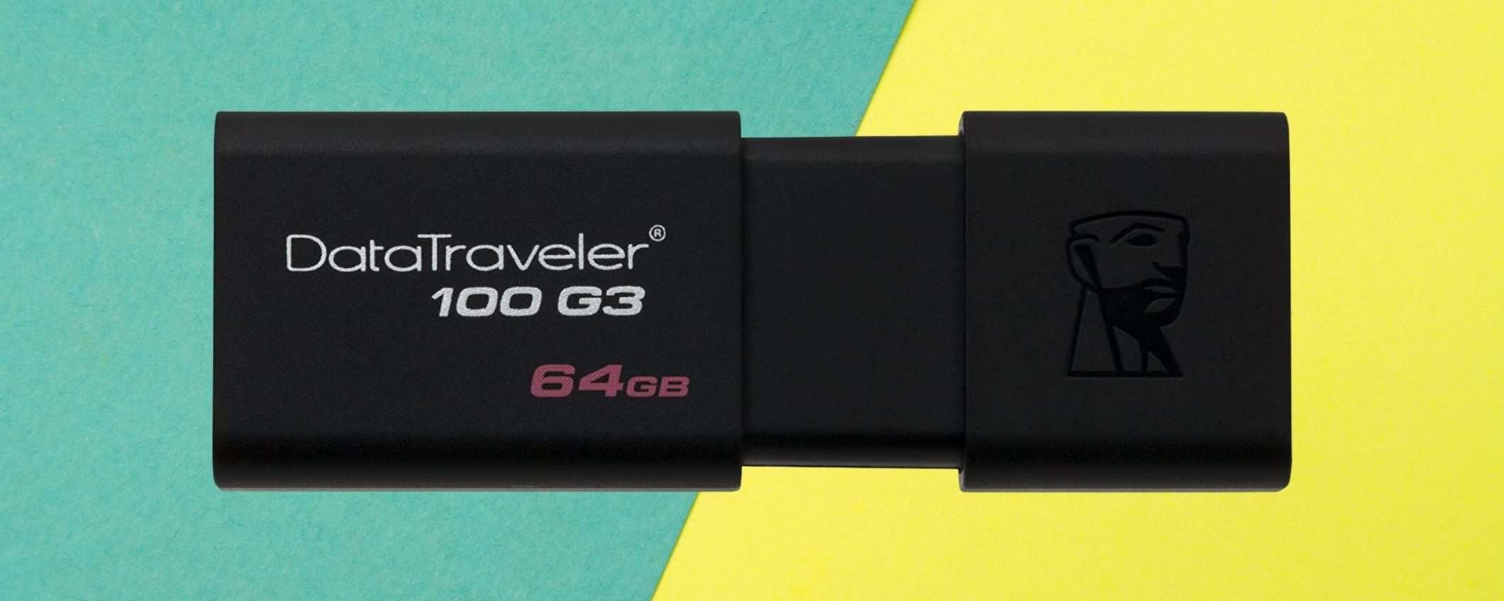 Chiavetta USB in offertona dell'ultimo minuto: 7€ per 64GB