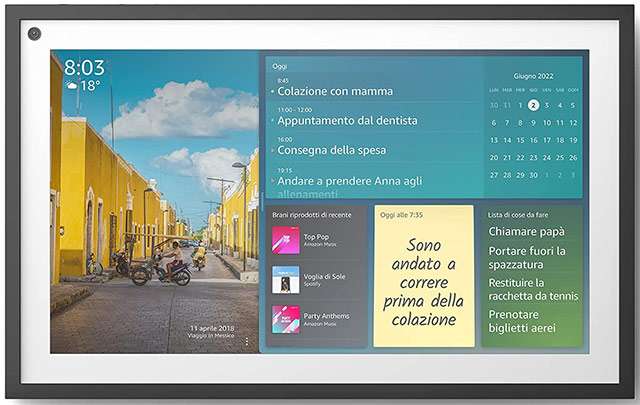 Il nuovo Echo Show 15 di Amazon con Alexa