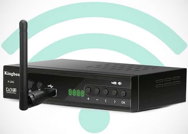 Il decoder DVB-T2 di Kingbox: l'adattatore WiFi