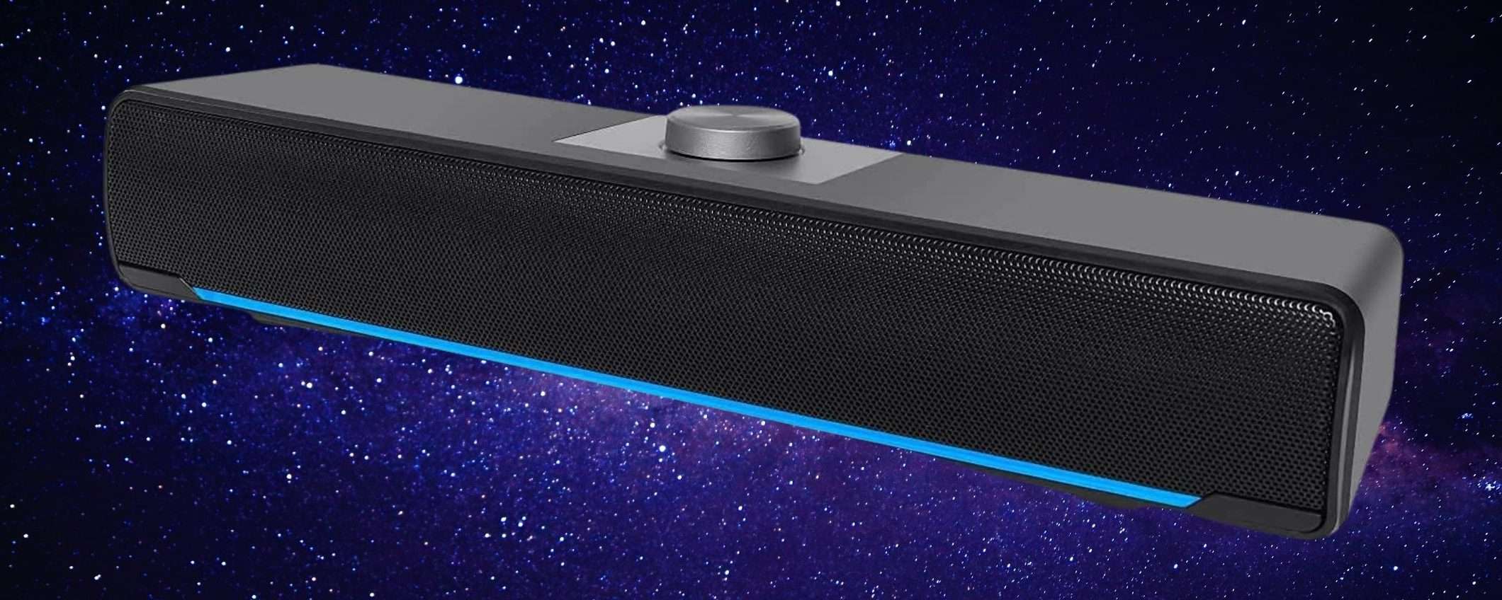 22€ per una soundbar COMPATTA 2 in 1 che ti svolta la vita