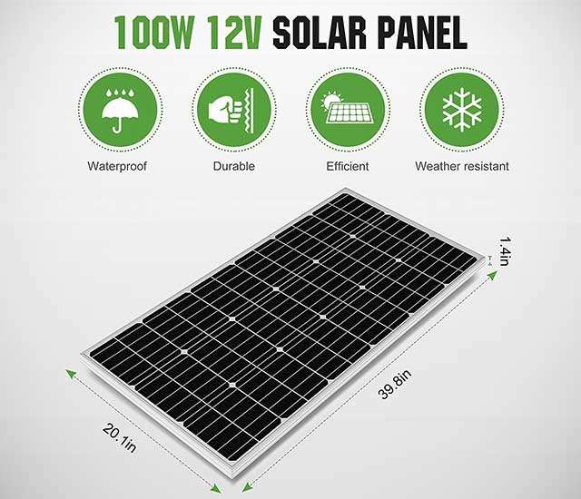 Kit fotovoltaico 100 W 12 V