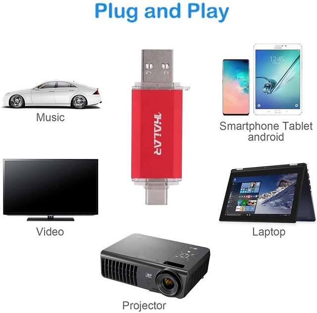 Pendrive 2 in 1 Thkailar 64GB - 1