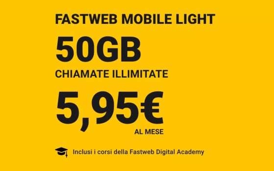 Fastweb: ULTIME ORE per la PROMO con 50GB a 5,95€