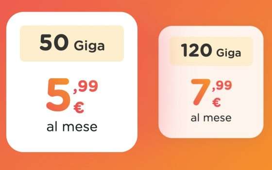 Ho PROMO 120 Giga a partire da 5,99 euro al mese