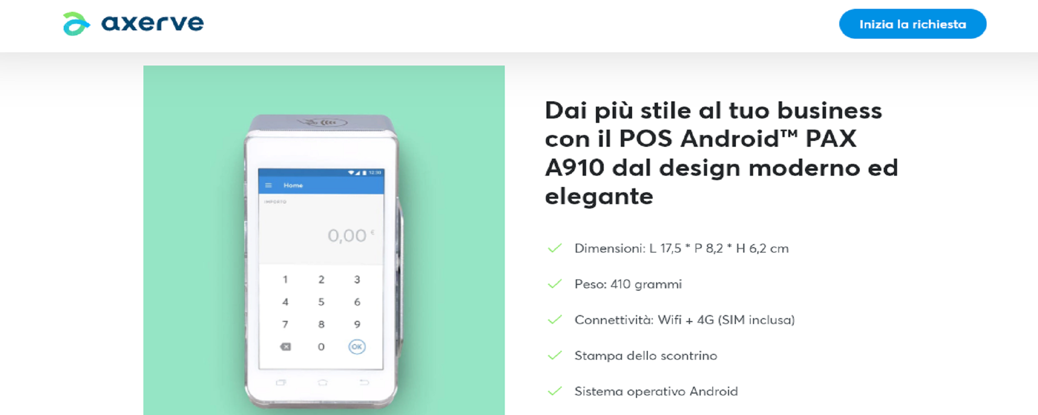 Axerve: POS Easy senza commissioni per 4 mesi