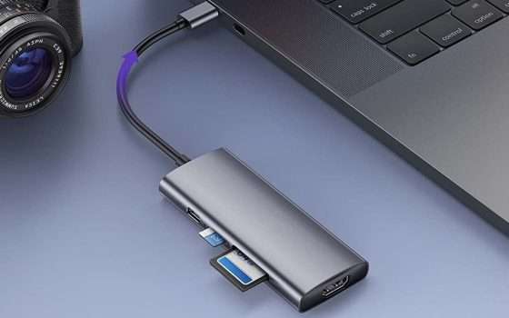 Saluta gli adattatori con questo HUB USB-C 7 in 1 in sconto