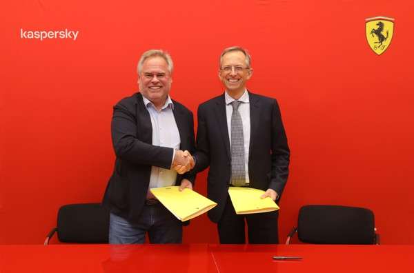 Eugene Kaspersky, CEO Kaspersky, e Mattia Binotto, General Manager Scuderia Ferrari