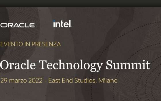 Oracle Technology Summit: 29 marzo, via alle iscrizioni