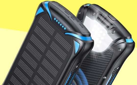 Powerbank solare, wireless e multifunzione: SCONTO