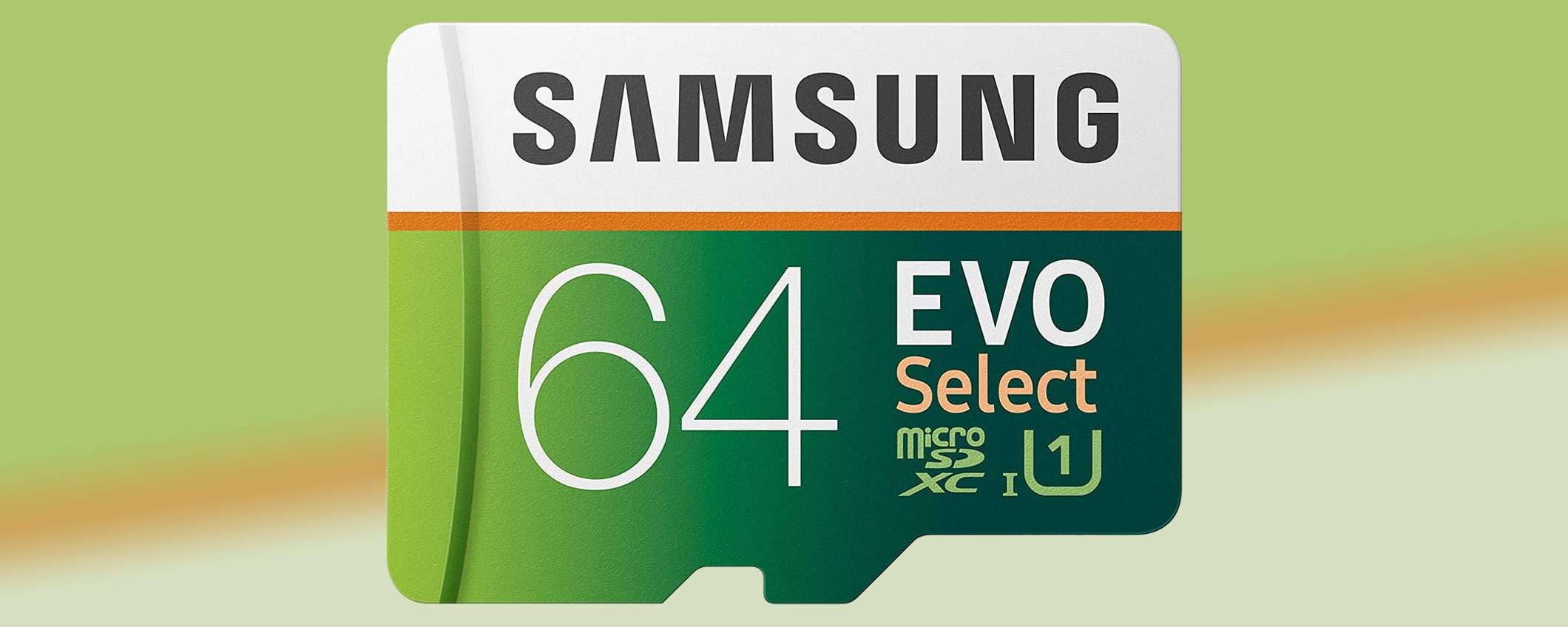 La microSD 64 GB di Samsung costa meno della metà