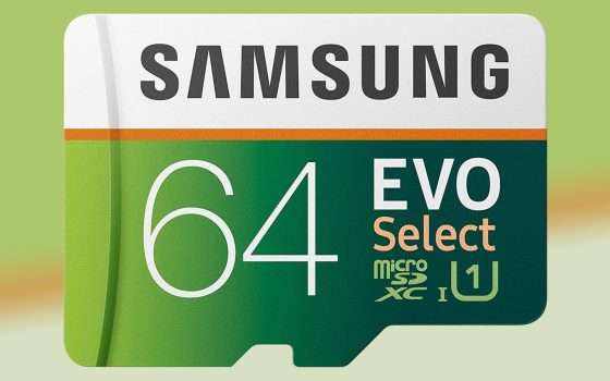 La microSD 64 GB di Samsung costa meno della metà