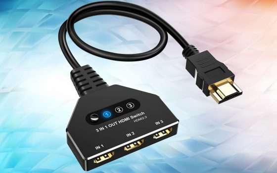 3 dispositivi diversi ad una sola porta HDMI con questo switch