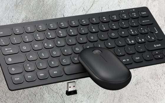 Tastiera e mouse wireless, prezzo minimo e super silenzioni: affare