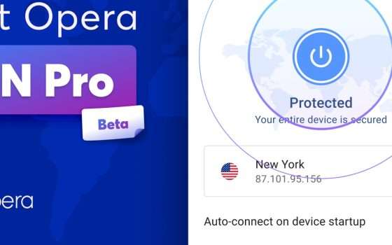 Opera per Android: VPN Pro protegge tutto