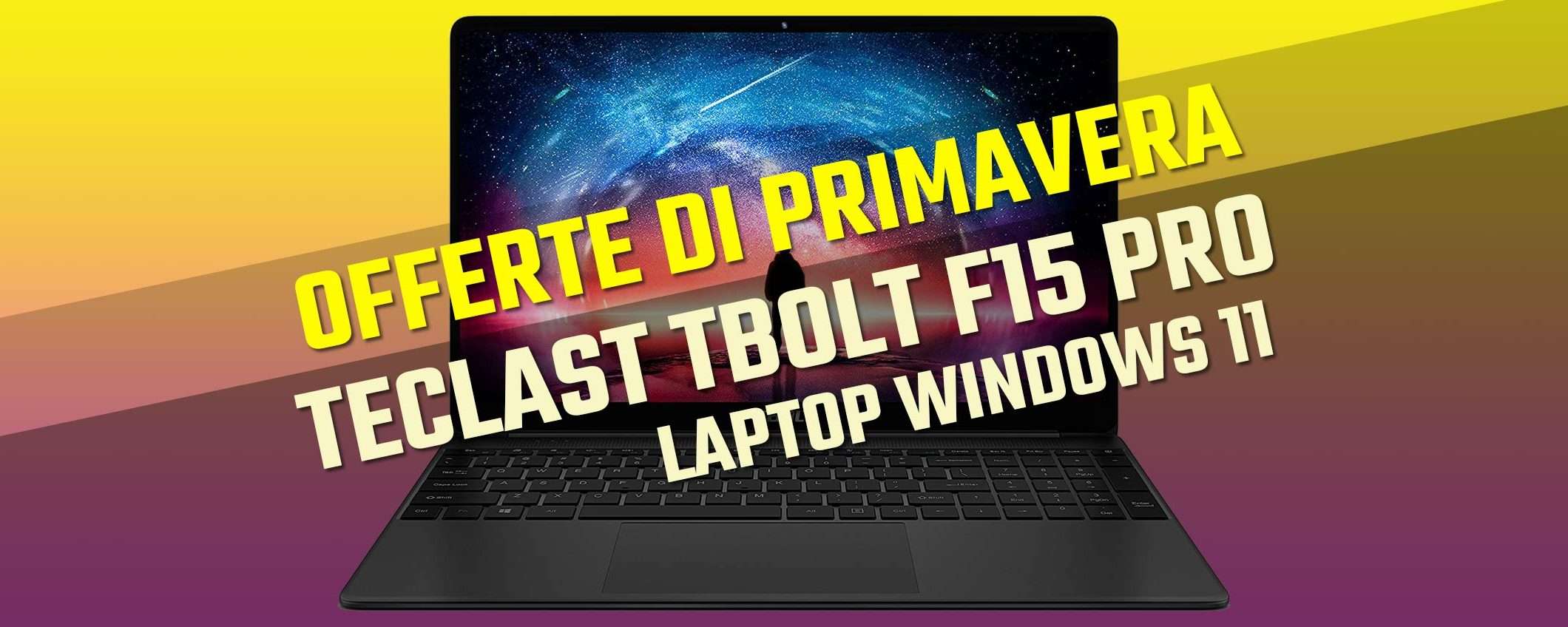 Laptop Teclast con Intel Core e Windows 11: -81€