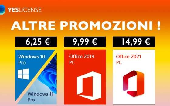 YesLicense: Office da soli 9,99 euro, Windows da 5,99 euro