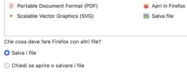 Opzione gestione file