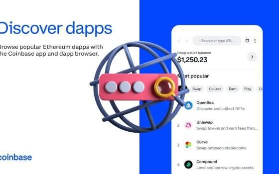 Coinbase introduce Web3 mobile DApp e browser DeFi