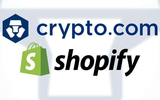 Crypto.com e Shopify per pagare con le criptovalute