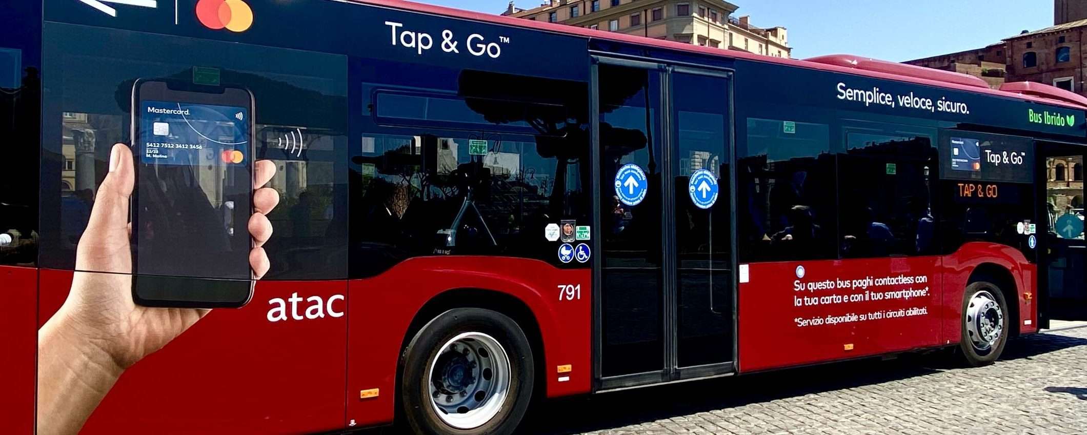 Bus Tap&Go: pagamento contactless a Roma