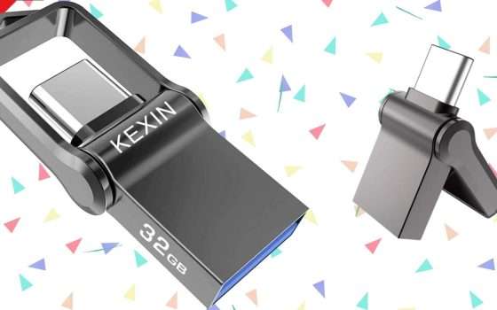 Chiavetta USB doppia: 32 GB e dimensioni MINIME (come il prezzo)