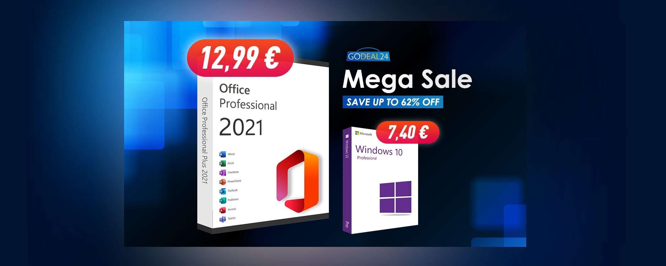 Windows a soli 6 €, Office 2021 a soli 12,99 € su Godeal24