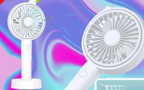 Mini ventilatore da passeggio: 2 in 1 e non hai più caldo (promo LAMPO)