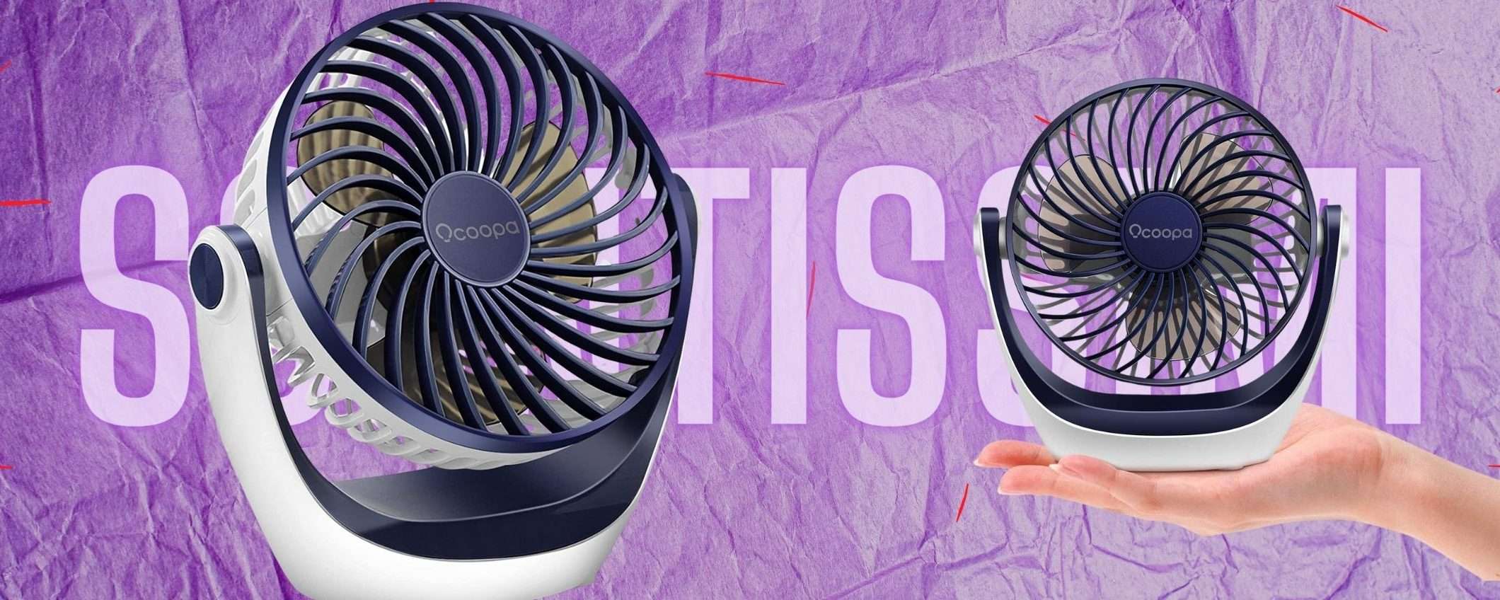 Fresco IMMEDIATO con questo MINI ventilatore USB da scrivania