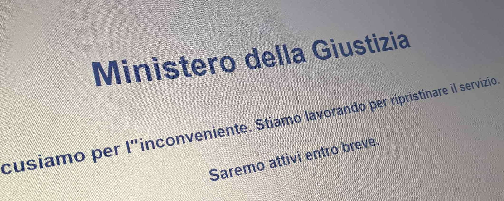 Ministero della Giustizia: sito offline (update)