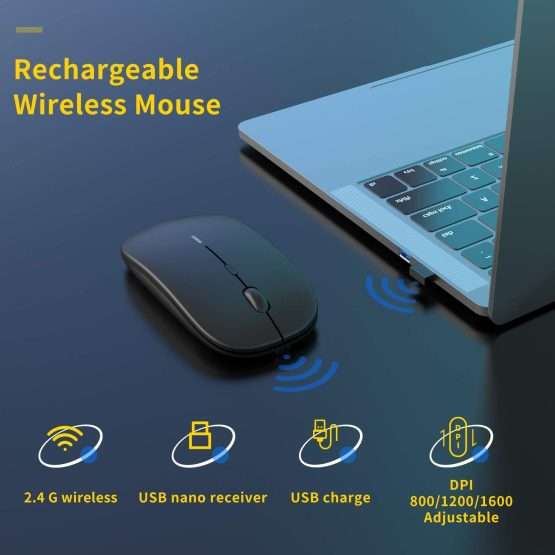 Mouse wireless silenzioso e ricaricabile, il prezzo è un REGALO