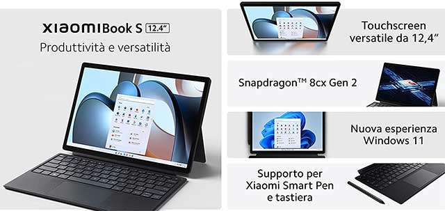 Il tablet Xiaomi Book S con Windows 11