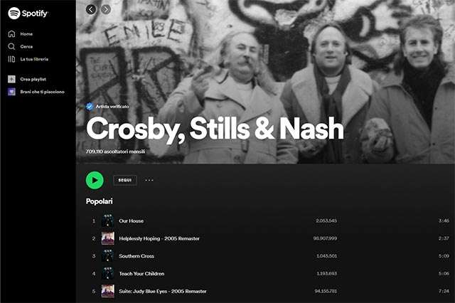 La musica di Crosby, Stills & Nash su Spotify