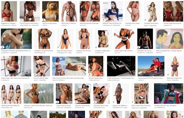 Ricerca per la chiave Sexy su Google Images