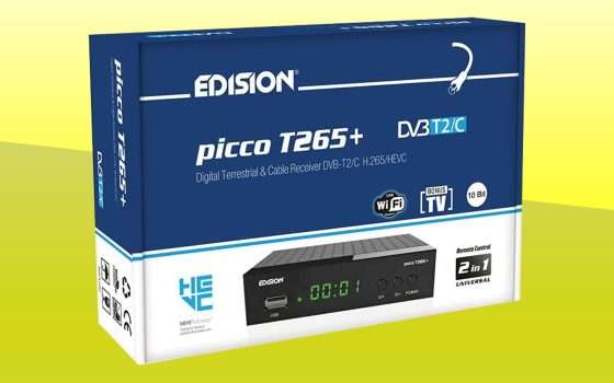 Decoder DVB-T2 multifunzione: l'occasione su Amazon