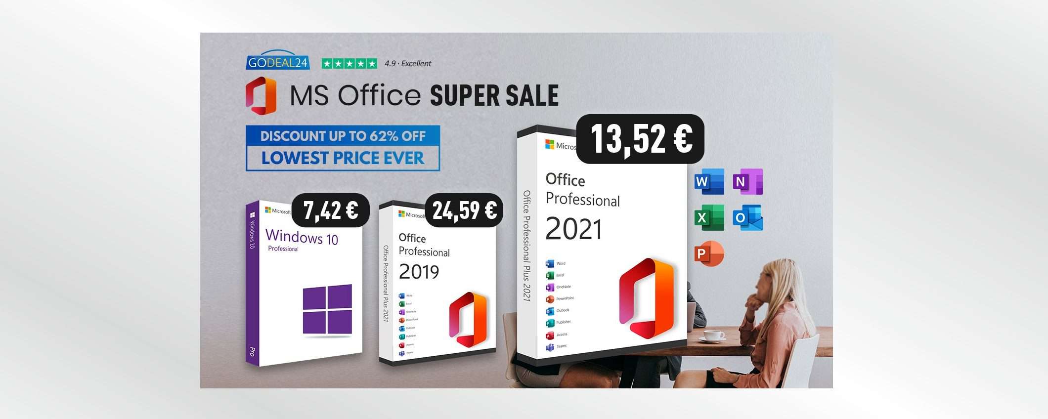 Microsoft Office per Mac e PC a partire da 15€ su Godeal24 