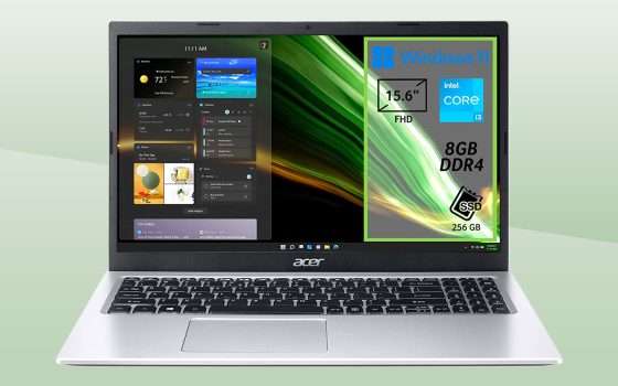 Acer Aspire 3 con Intel Core 11th: risparmi 200€