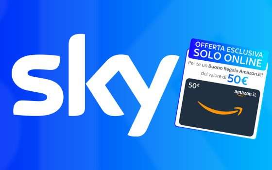 Super offerta Sky su calcio e TV (+50 euro Amazon)